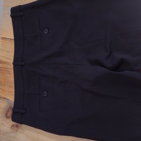 Theory Black High Waisted Treeca K Straight Leg Ankle Pant in Oxford Knit Size 8 - Picture 9 of 11